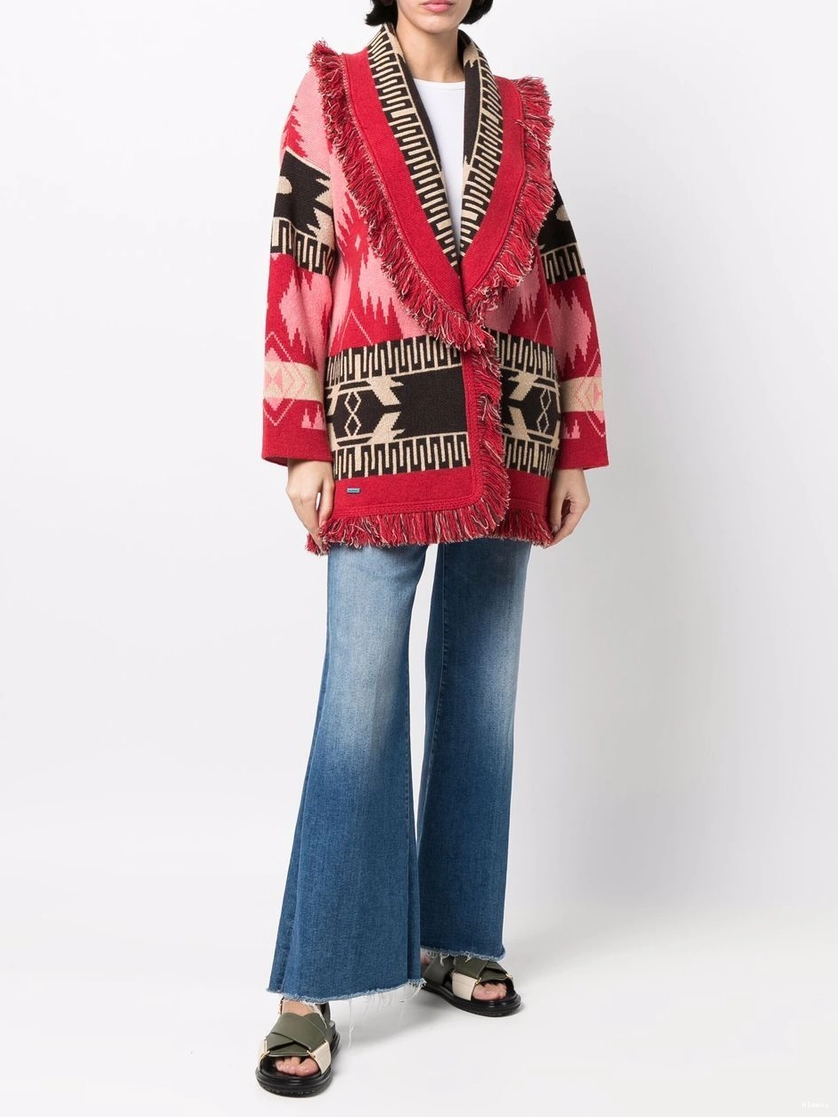 Cheap Alanui cardigan jacquard belted Icon Women 0706